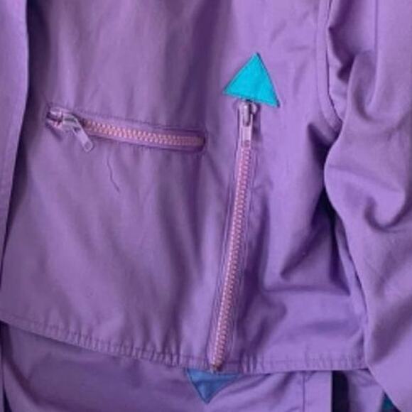 Vintage 90s Lifestyles Purple and Teal Grandma Jacket Size Medium - Picture 3 of 7